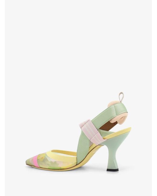 Fendi White Colibri Mesh Pumps