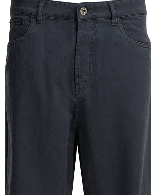 Miu Miu Blue Cotton Trousers