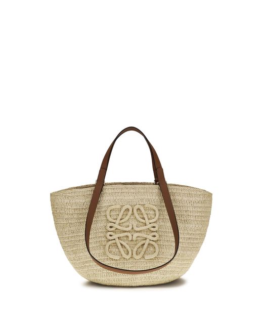 Loewe Metallic X Paula's Ibiza Medium Eclipse Raffia Handbag Natural/Tan