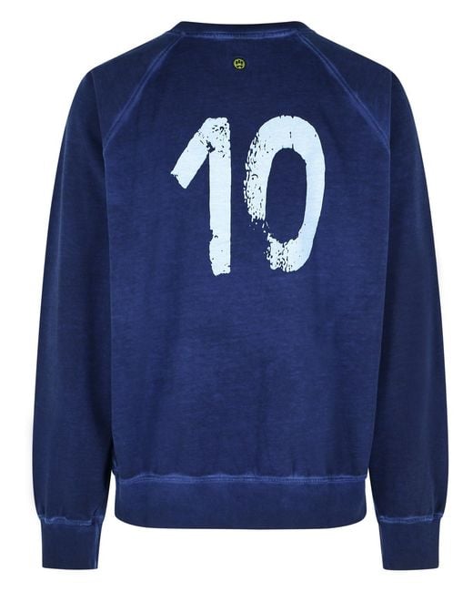 Barrow Blue Cotton Sweatshirt for men