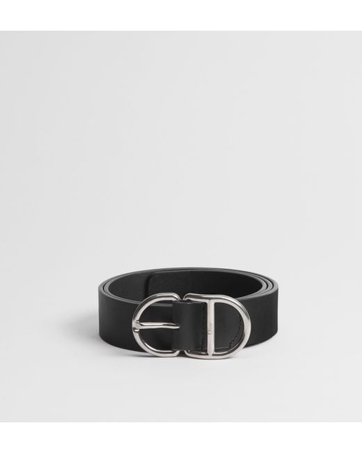 Dior Black Cd Leather Belt for men