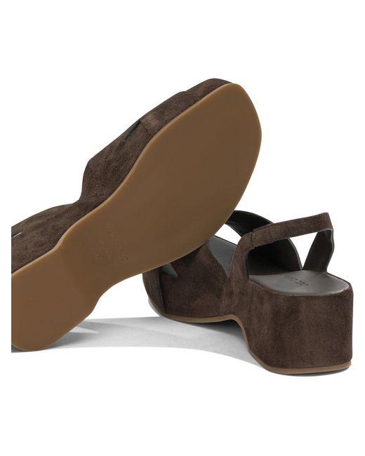 Roberto Del Carlo Brown Calf Leather Rubber Sandals