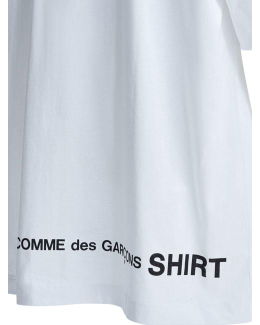 Comme des Garçons White Crew-Neck T-Shirt With Reverse Logo for men
