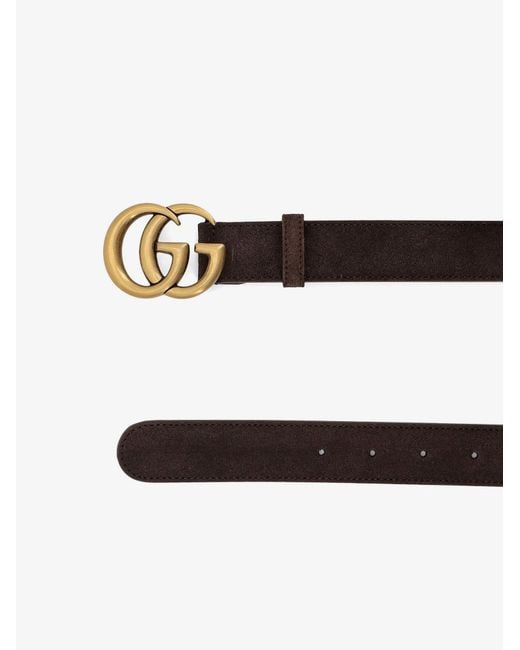 Gucci White Suede Belt for men