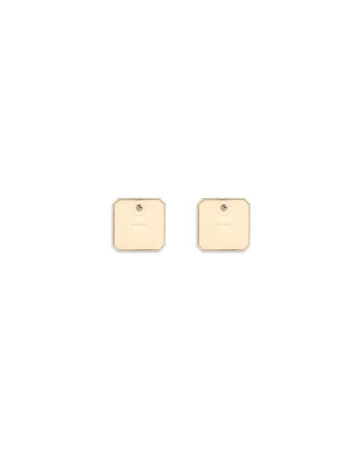 Self-Portrait White Square Enamel Earrings
