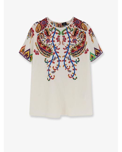 Etro White Silk Top