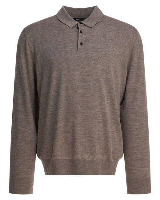 Vince Brown Wool And Cashmere Polo Shirt Polo Shirts for men