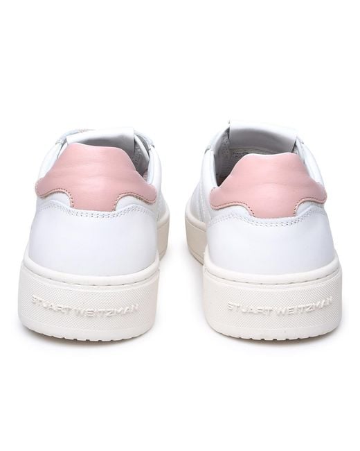 Stuart Weitzman White Leather Sneakers