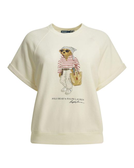 Polo Ralph Lauren White "Polo Bear" Crewneck Sweatshirt