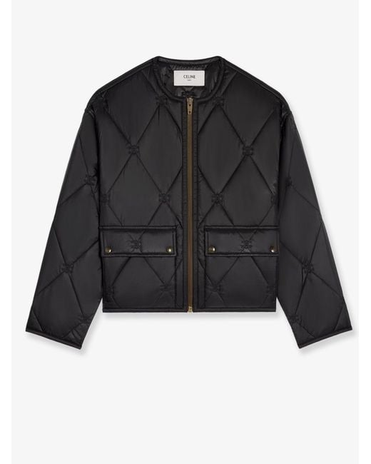 Céline Black Triomphe Quilted Jacket