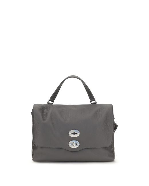 Zanellato Gray Medium Postina Daily Handbag Vulcano