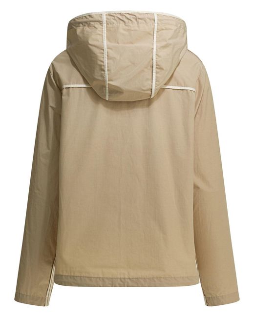 Moncler Natural Sarracenia Lightweight Hooded Jacket