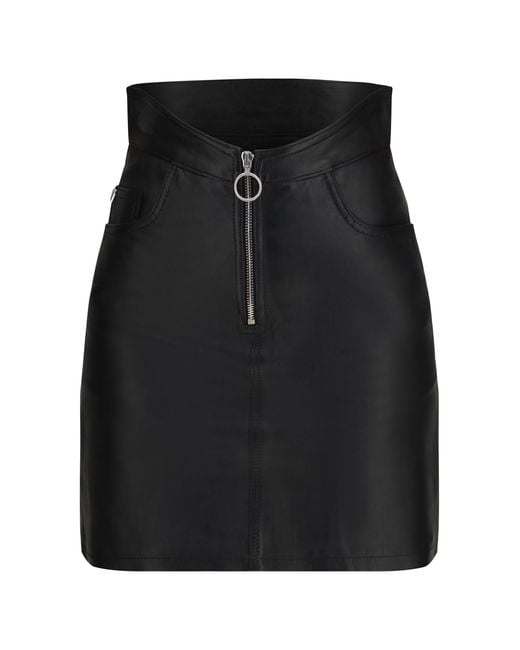 Fiorucci Black Mini Skirt Leather