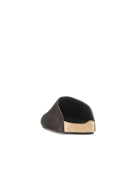 The Row Brown 'Hudson Two' Suede Leather Mules