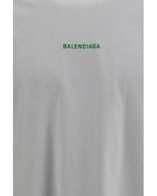 Balenciaga Gray Double-Sleeve Cotton T-Shirt for men