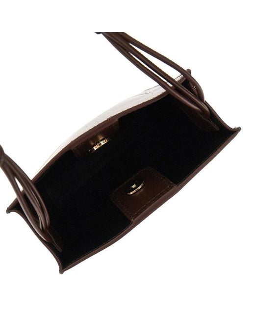 Jil Sander Brown Small Tangle Bag