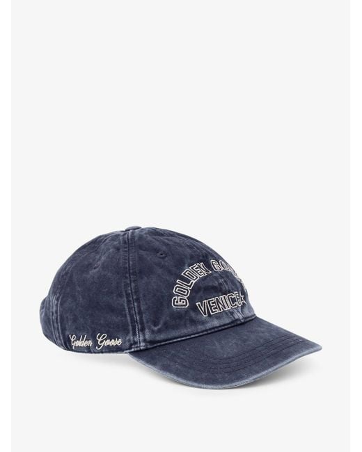Golden Goose Deluxe Brand Blue Deluxe Brand Cotton Hat for men