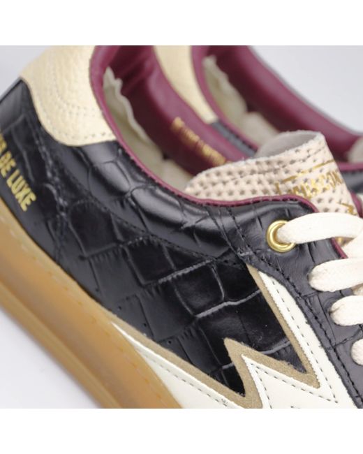 Moaconcept Black Club Crocodile Effect Sneakers