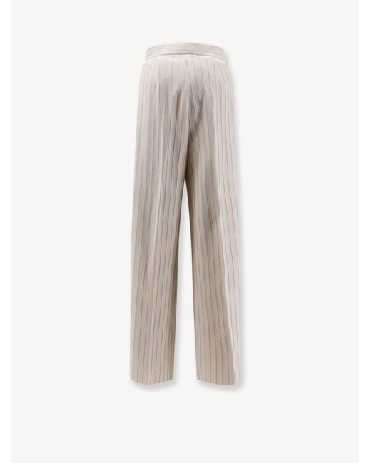 Max Mara White Mxmosso Cotton Trousers