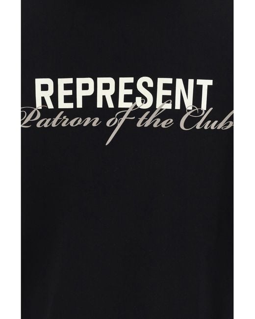 Represent Black Hoodie Cotton for men