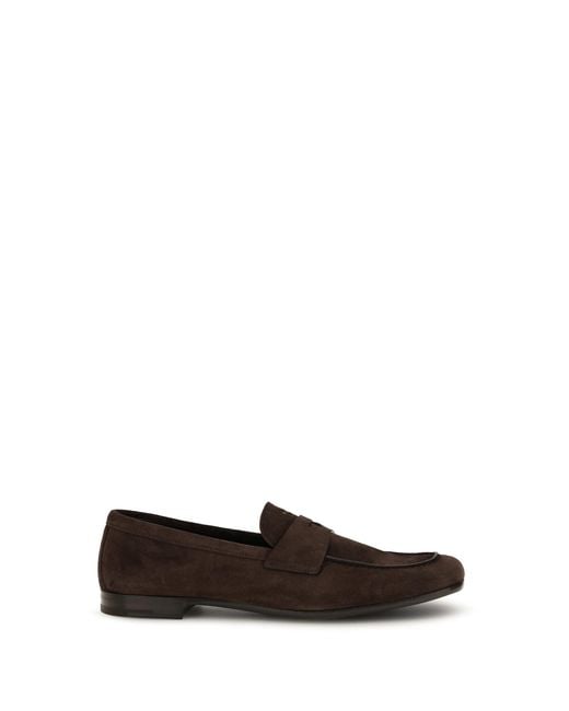 Prada White Suede Loafers for men