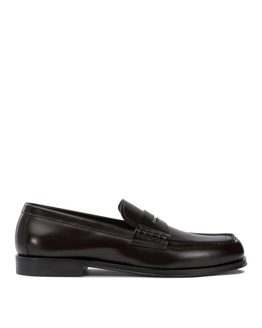 Henderson Black Glossy Leather Loafers Loafers & Slippers for men