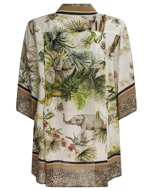 Elie Saab Gray Savannah Print Shirt
