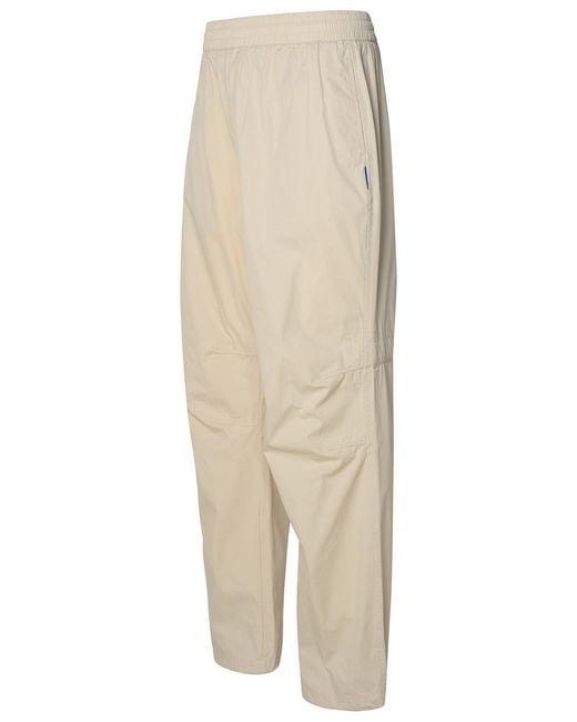 Burberry Natural Cotton Blend Trousers