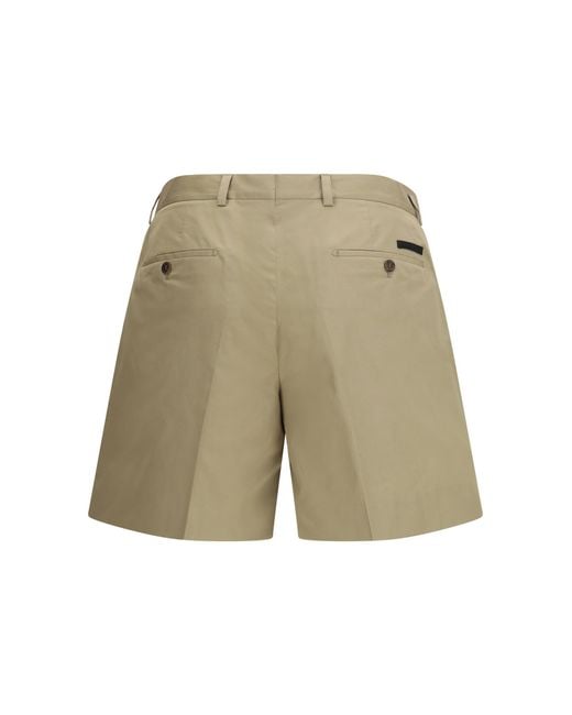 Prada White Cotton Shorts for men