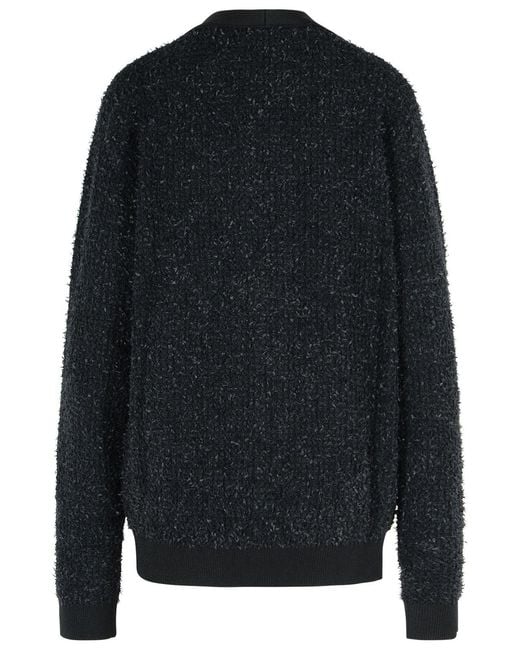 Balmain Black Cotton Blend Cardigan for men