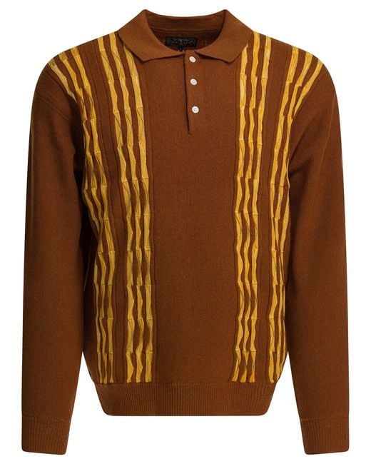 Beams Plus Brown Wool Blend Knitwear for men