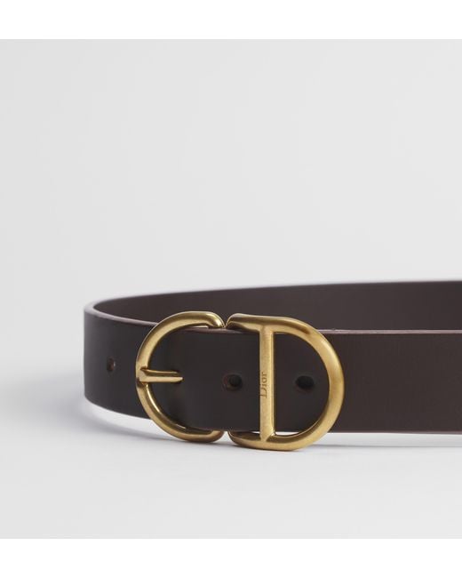 Dior Black Cd Leather Belt for men