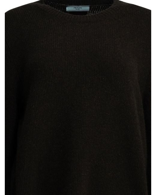 Prada Black Crew-Neck Sweater Made Of Wool And Cashmere