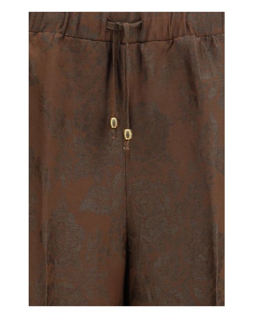 True Royal Brown Trousers Nicole Pants Linen
