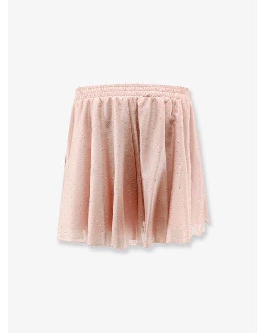 ACTUALEE Pink Rhinestone Shorts