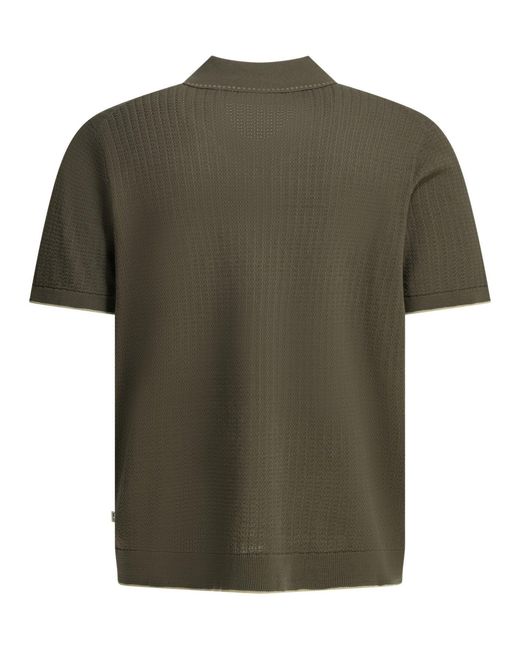 NN07 Green "Nalo" Polo Shirt With Buttons for men