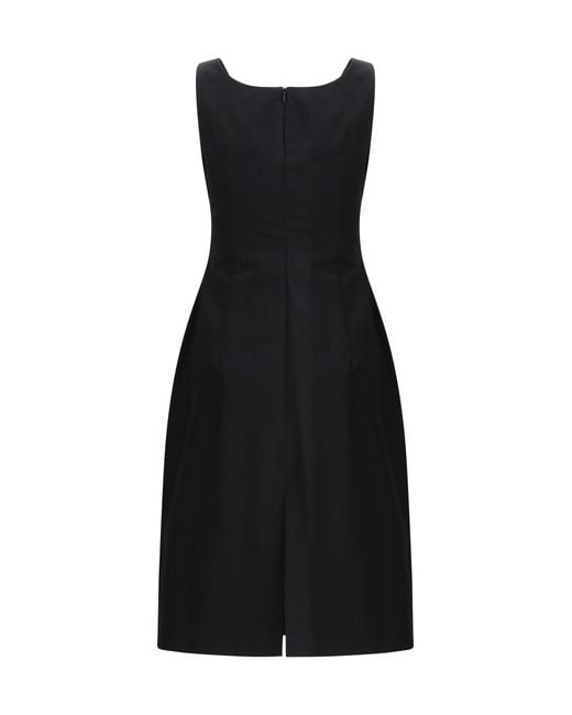 Magda Butrym Black Sleeveless Dress With A Draped Neckline