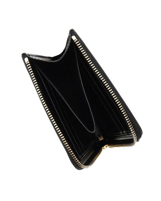 Jil Sander Blue Tangle Leather Zippered Cardholder