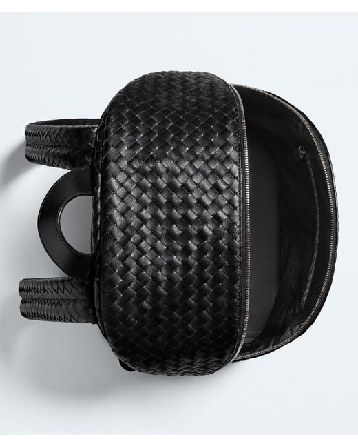 Bottega Veneta Black Intrecciato 1975 Backpack for men
