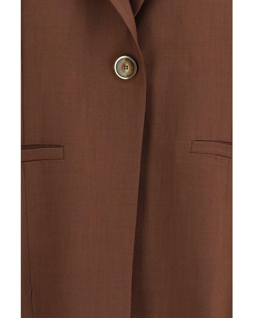 Pinko Brown Sleeveless Jacket Earth