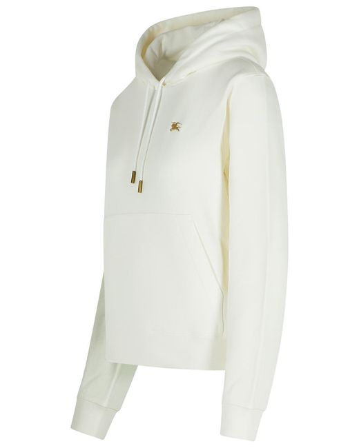 Burberry White 'Harriet' Ivory Cotton Sweatshirt