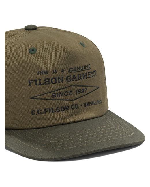 Filson Green Cotton Hat for men