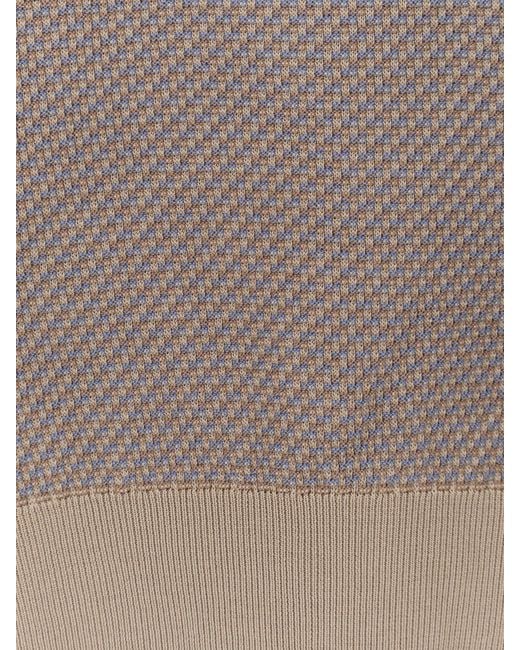 Boss Brown Silk And Cotton Blend Sweater for men
