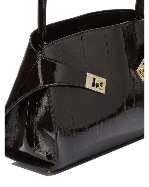 Ferragamo Black Shoulder Bags