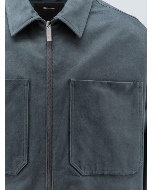 Laminar Blue Cotton Jacket for men