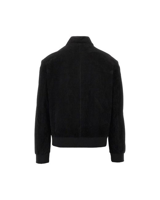 Gucci Black Suede Leather Bomber Jacket for men