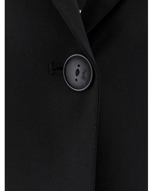 Hevò Black Frigole Virgin Sheep's Wool Suit