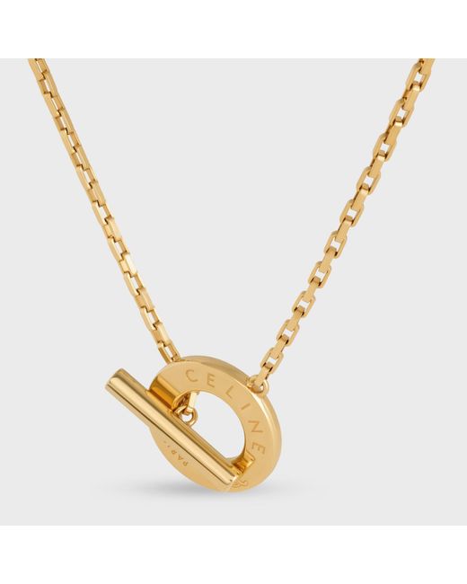 Céline Metallic Disc" Necklace