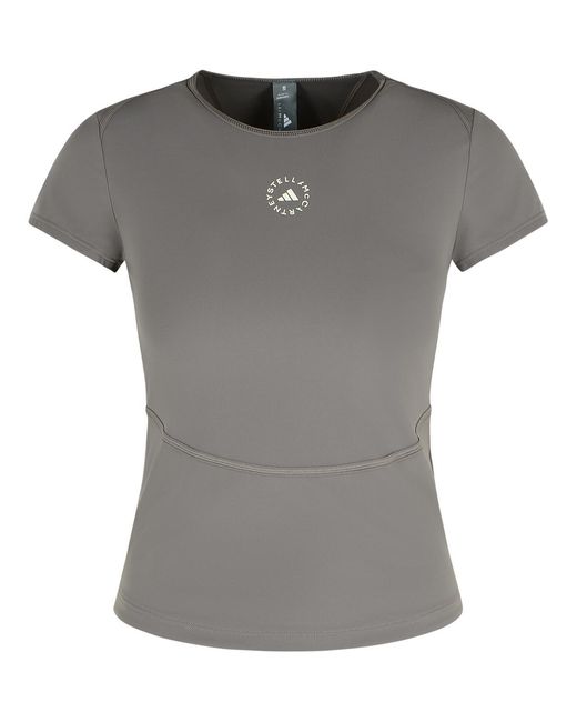 Adidas By Stella McCartney Gray 'Tpr' Polyamide Blend T-Shirt