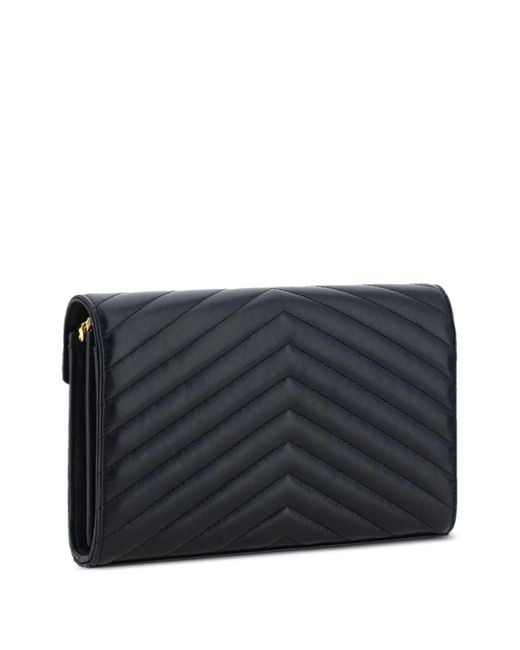 Saint Laurent Black "Cassandre" Pouch With Chain